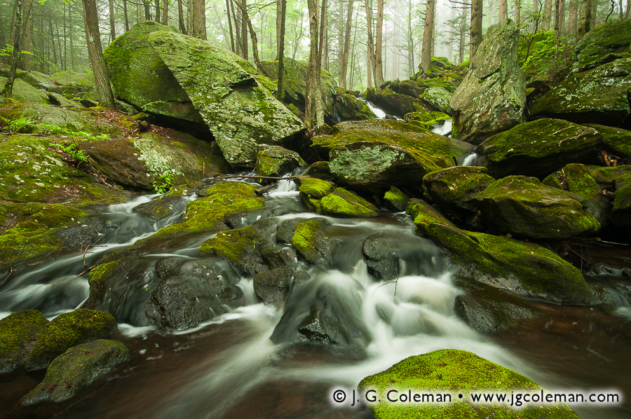 Hancock Cascades (Hancock Brook at Buttermilk Falls Preserve, Plymouth, Connecticut)