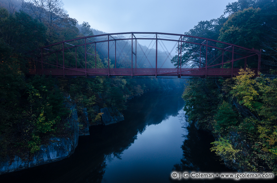 Iron Ghost on the Housatonic (Lovers Leap Iron Bridge over the Housatonic River in Lovers Leap State Park,New Milford, Connecticut)