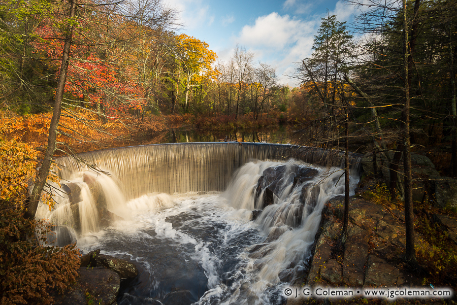 Pequabuck Cauldron, Autumn (Pequabuck Falls on the Pequabuck River, Plymouth, Connecticut)