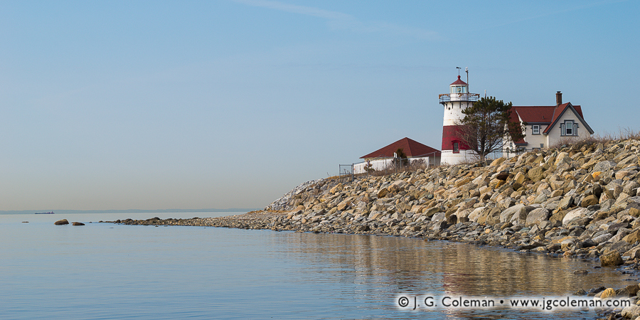 Boulder Shores of Stratford (Stratford Point Lighthouse on Long Island Sound, Stratford, Connecticut)