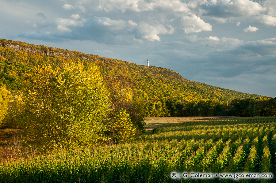 Fields 'neath Talcott (Talcott Mountain and Hublein Tower, Simsbury, CT)