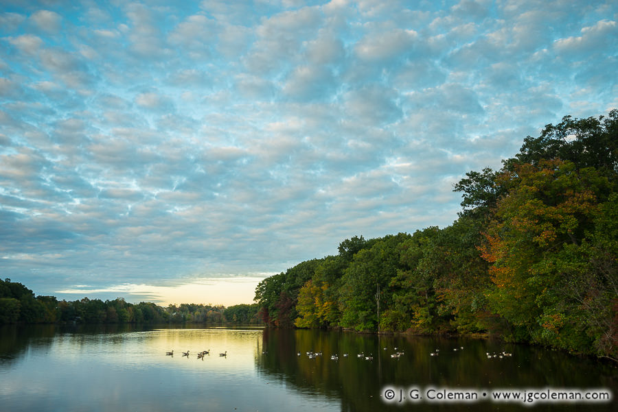 Day's End at Old Union Millpond (Union Pond, Manchester, Connecticut)