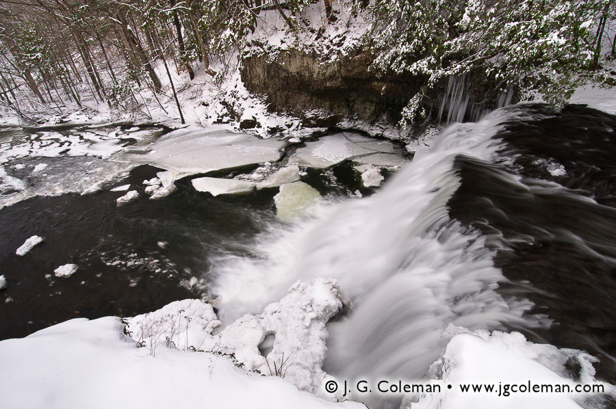 Winter on Big Falls (Wadsworth Falls State Park, Middlefield, Connecticut)